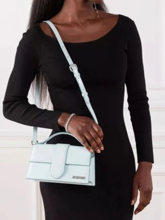 Jacquemus Pale blue Leather Le Grand Bambino Handbag