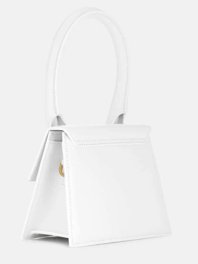 Jacquemus White Leather Le Chiquito moyen bag