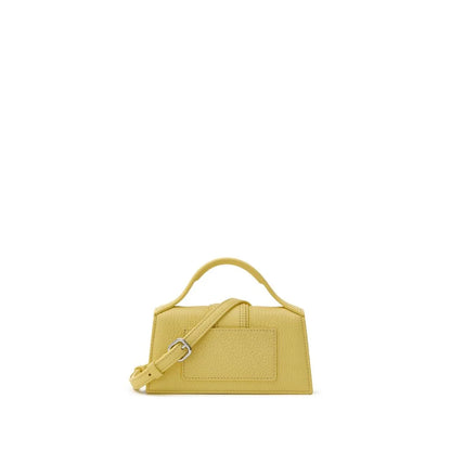 Jacquemus Yellow Hammered Leather Le Mini Bambino Bag Shoulder Purse