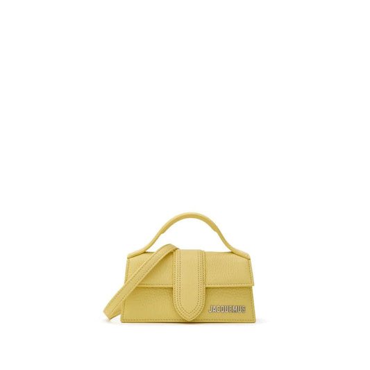 Jacquemus Yellow Hammered Leather Le Mini Bambino Bag Shoulder Purse