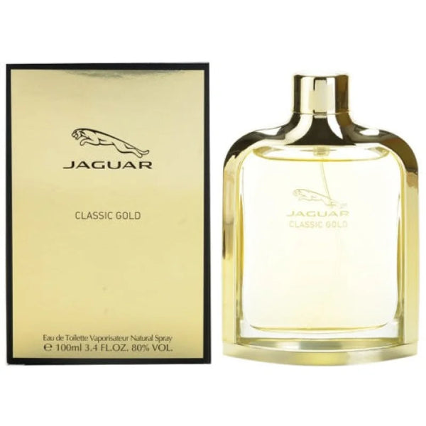 Jaguar Men’s Cologne - Classic Gold Unleashes Orange Blossom Teak Wood Seduction