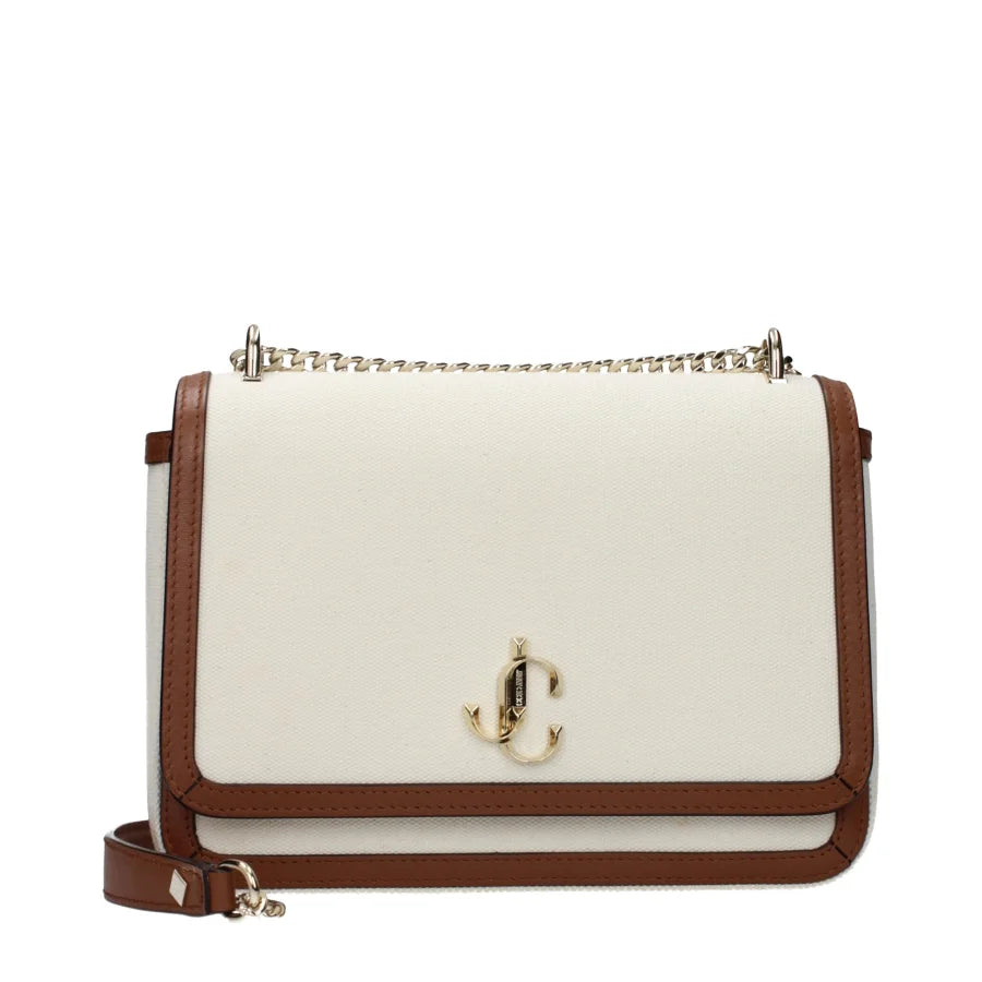 Jimmy Choo Beige Fabric Crossbody Bag