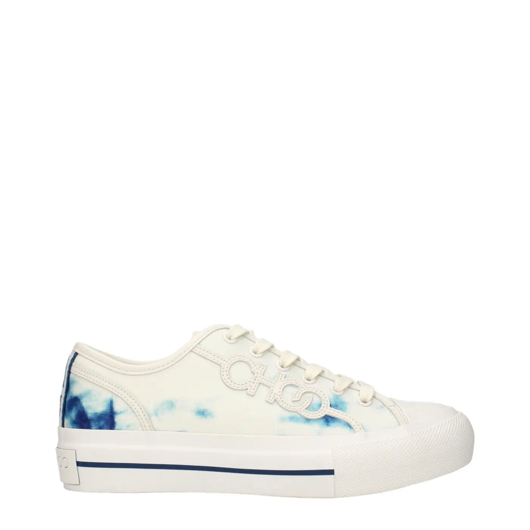 Jimmy Choo Beige Fabric Low Top Sneakers