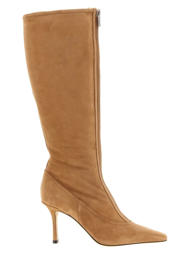Jimmy Choo Beige Lamb Leather Over the Knee