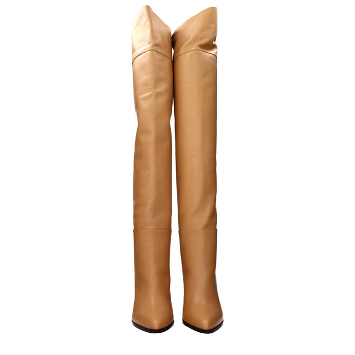 Jimmy Choo Beige Leather Ankle Boots