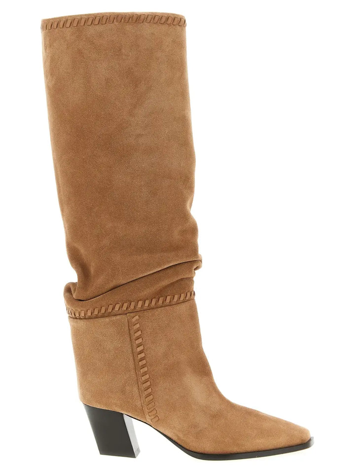 Jimmy Choo Beige Leather Over the Knee