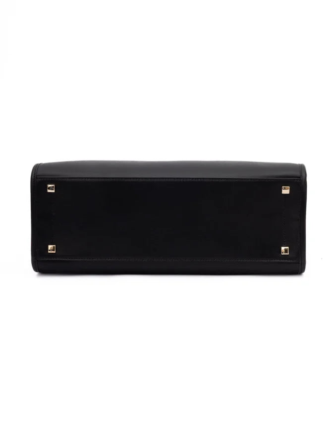 Jimmy Choo Black Avenue S Tote Leather Handbag