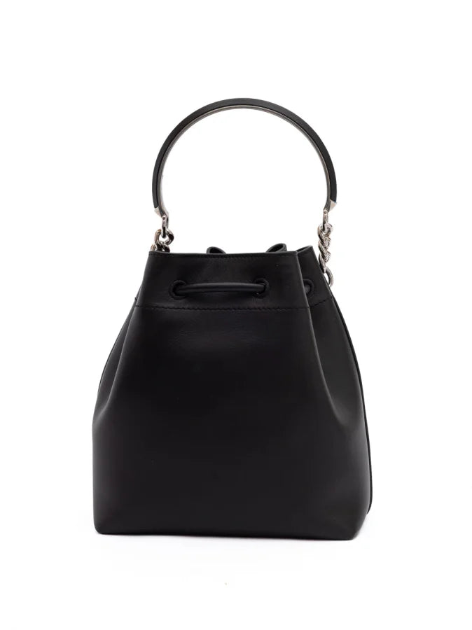 Jimmy Choo Black Bon Leather Bucket