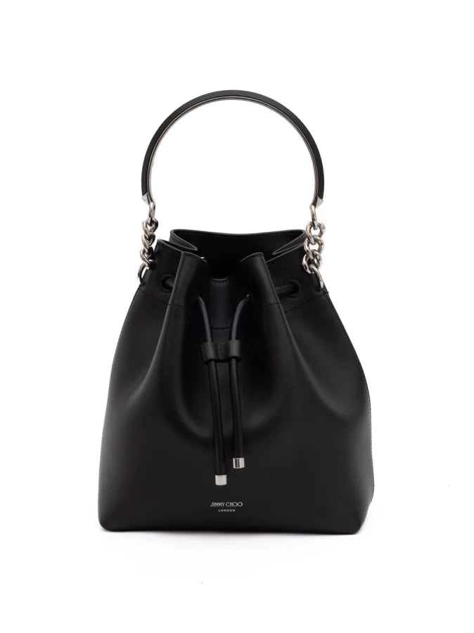 Jimmy Choo Black Bon Leather Bucket