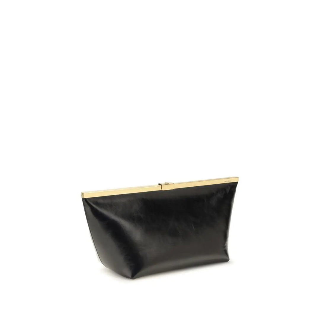 Jimmy Choo Black Calf Leather Bos Taurus Clutch Bag