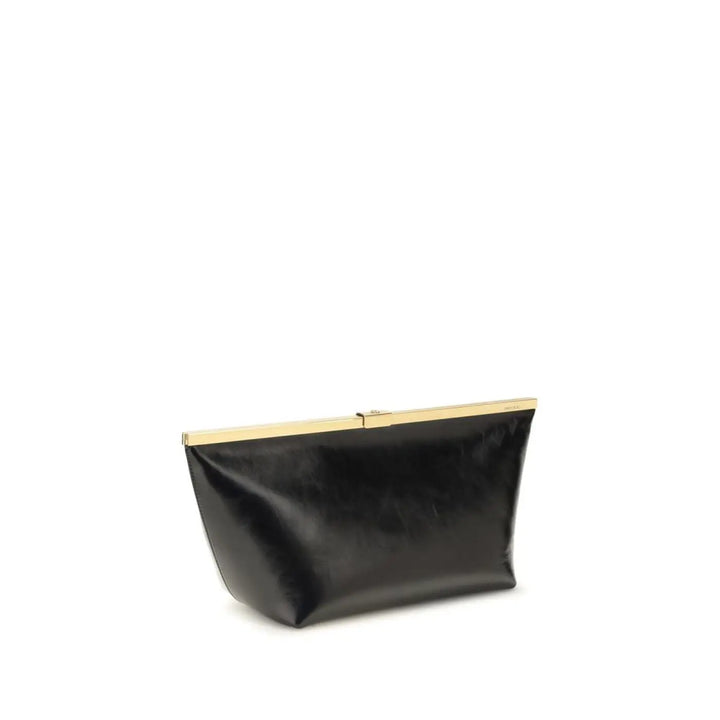 Jimmy Choo Black Calf Leather Bos Taurus Clutch Bag