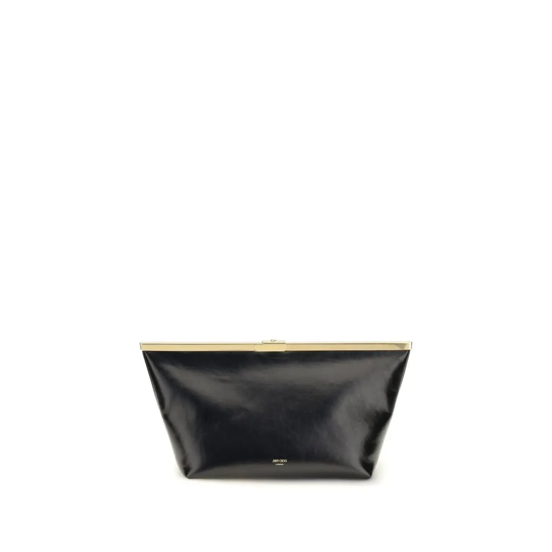 Jimmy Choo Black Calf Leather Bos Taurus Clutch Bag