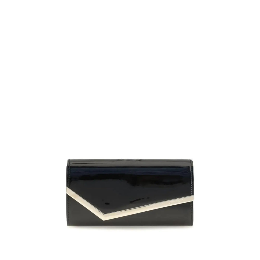 Jimmy Choo Black Calf Leather Bos Taurus Clutch Bag