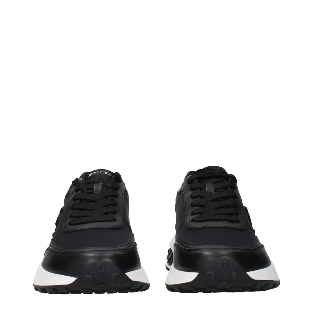Jimmy Choo Black Fabric Athletic Sneakers