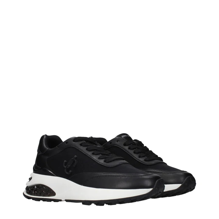 Jimmy Choo Black Fabric Athletic Sneakers