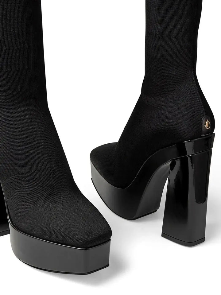 Jimmy Choo Black Fabric Over The Knee