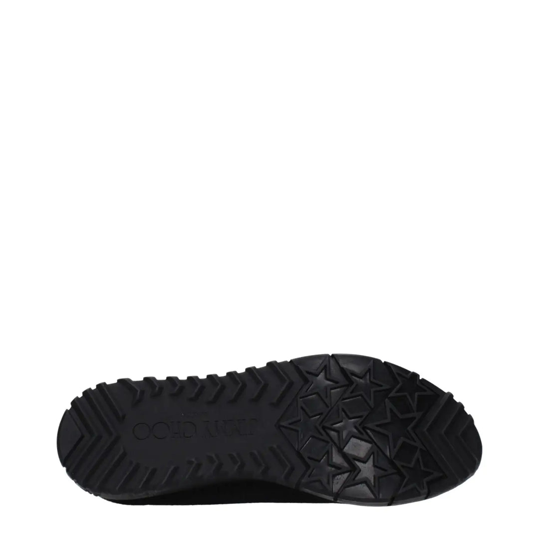 Jimmy Choo Black Fabric Slip-On Loafers
