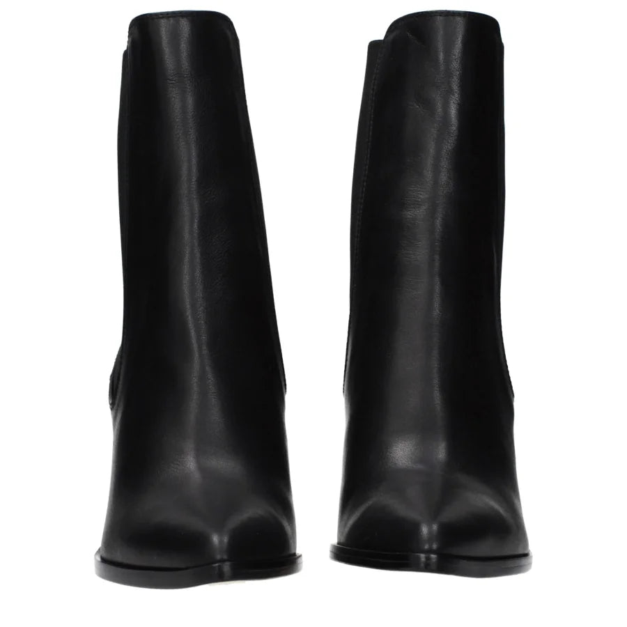 Jimmy Choo Black Leather Ankle Boots