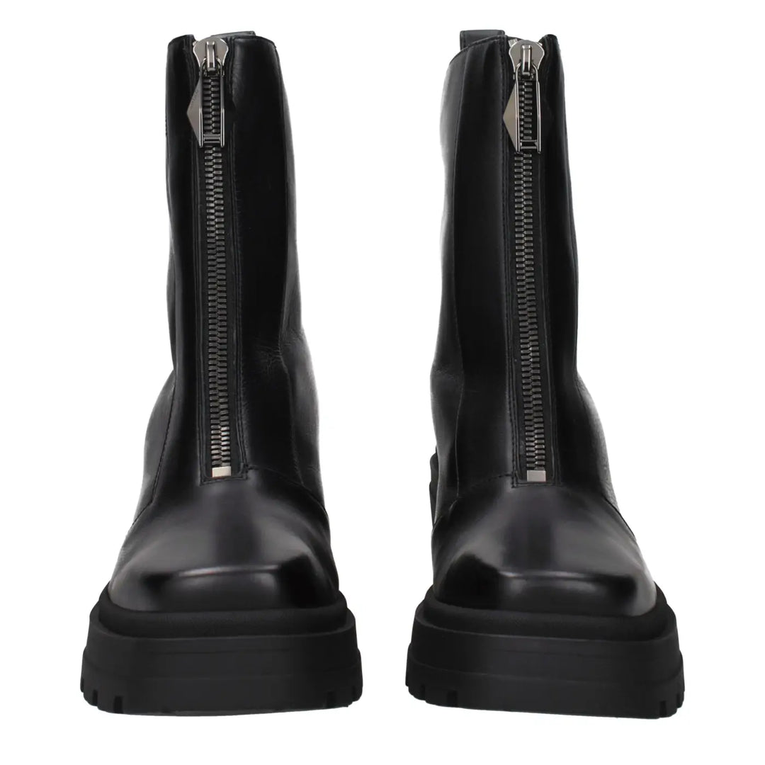 Jimmy Choo Black Leather Ankle Boots