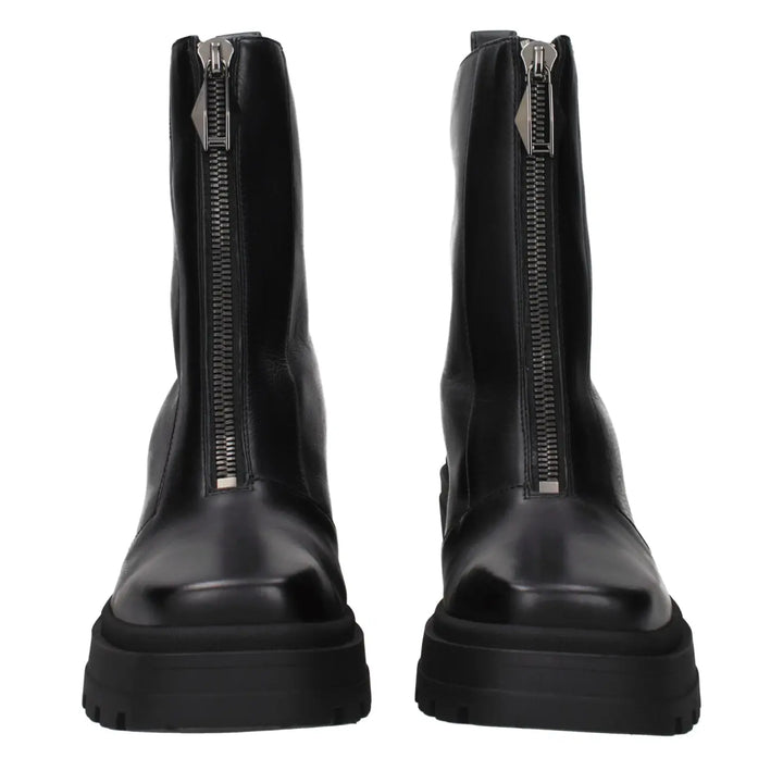 Jimmy Choo Black Leather Ankle Boots