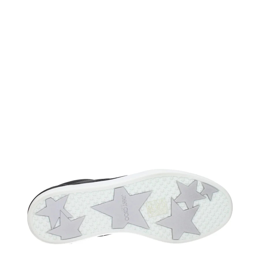 Jimmy Choo Black Leather Low Top Sneakers