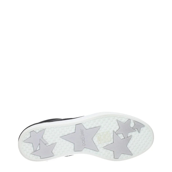 Jimmy Choo Black Leather Low Top Sneakers