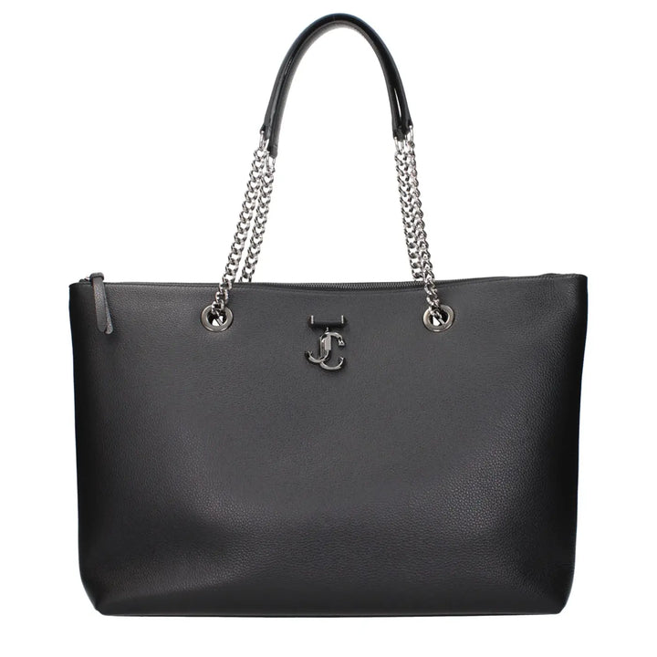 Jimmy Choo Black Leather Shoulder Bag