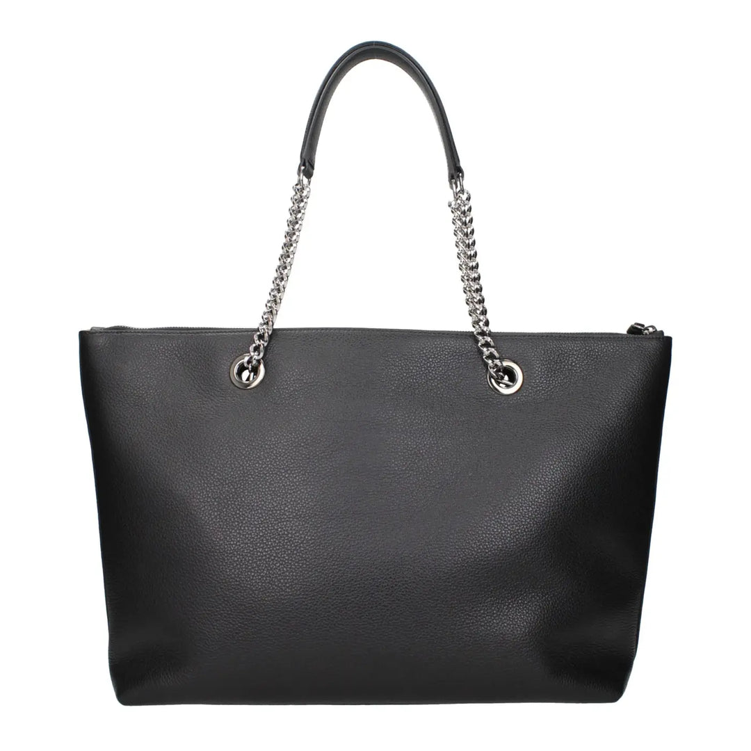 Jimmy Choo Black Leather Shoulder Bag
