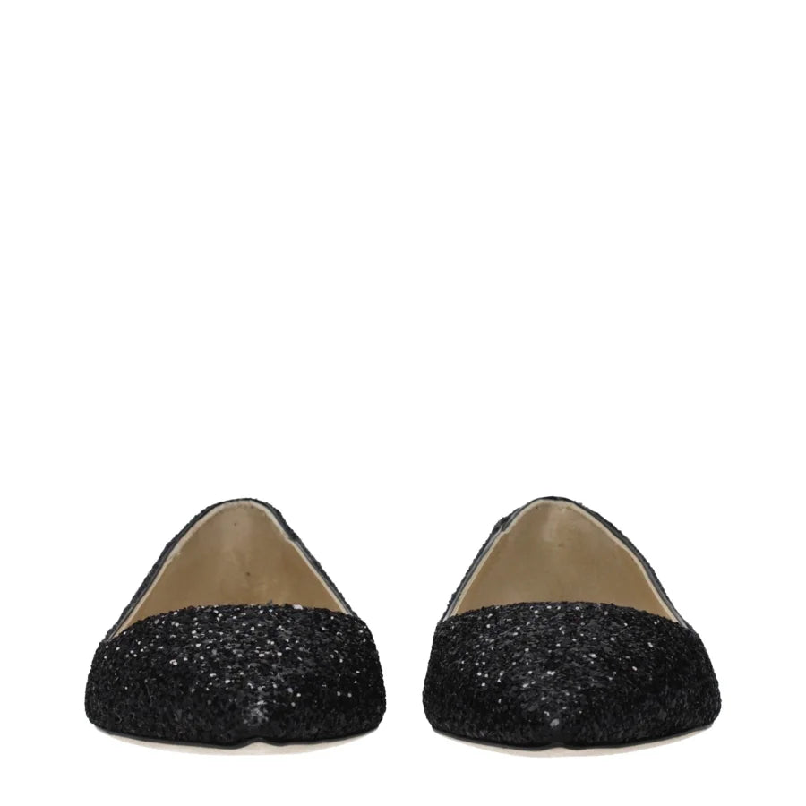 Jimmy Choo Black Plastic Ballet Flats