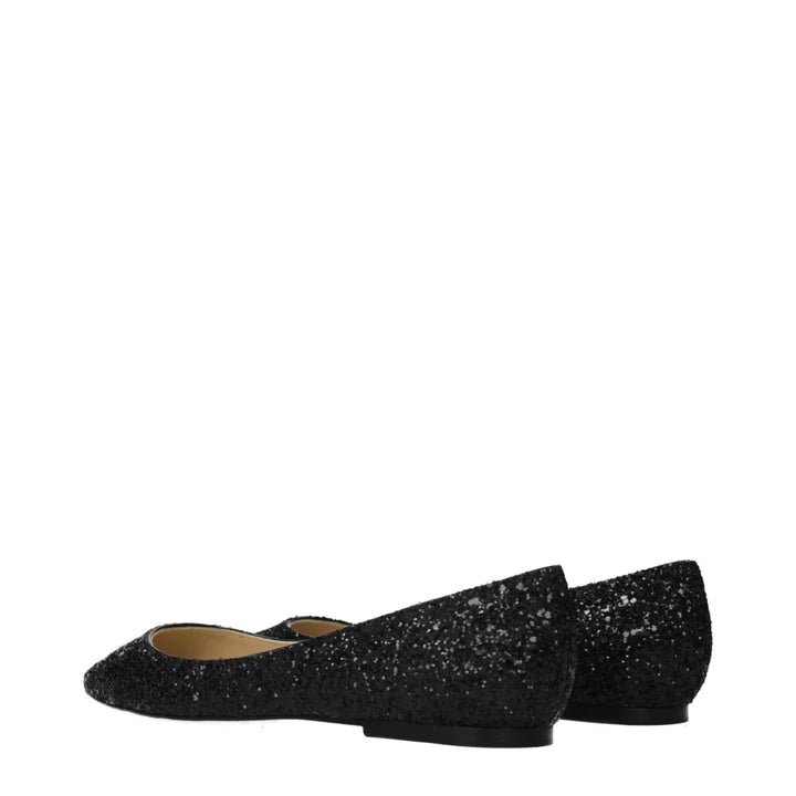 Jimmy Choo Black Plastic Ballet Flats