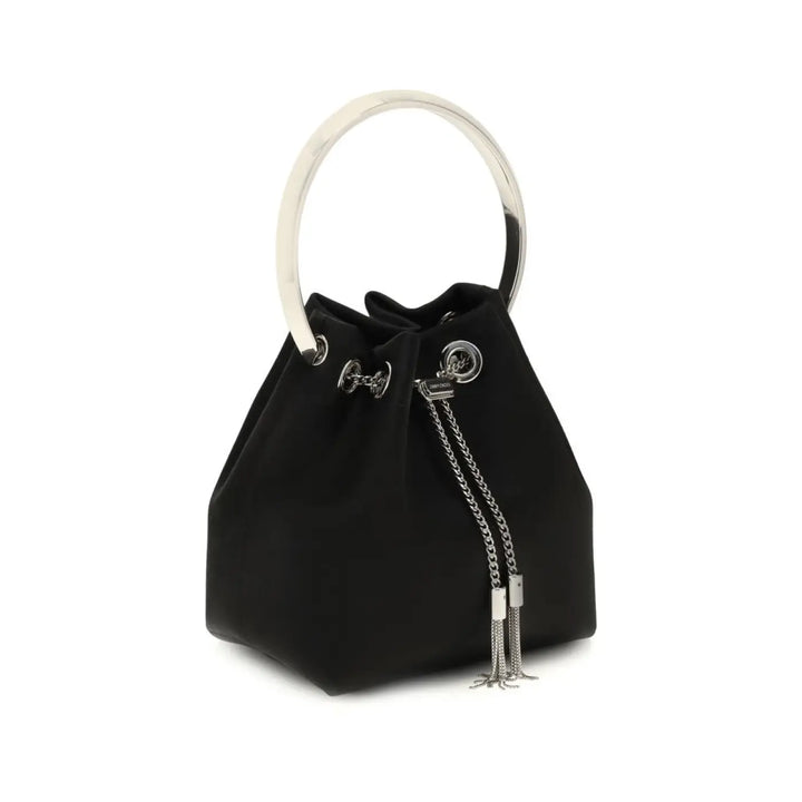 Jimmy Choo Black Silk Shoulder Bag