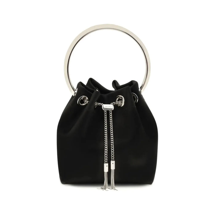Jimmy Choo Black Silk Shoulder Bag