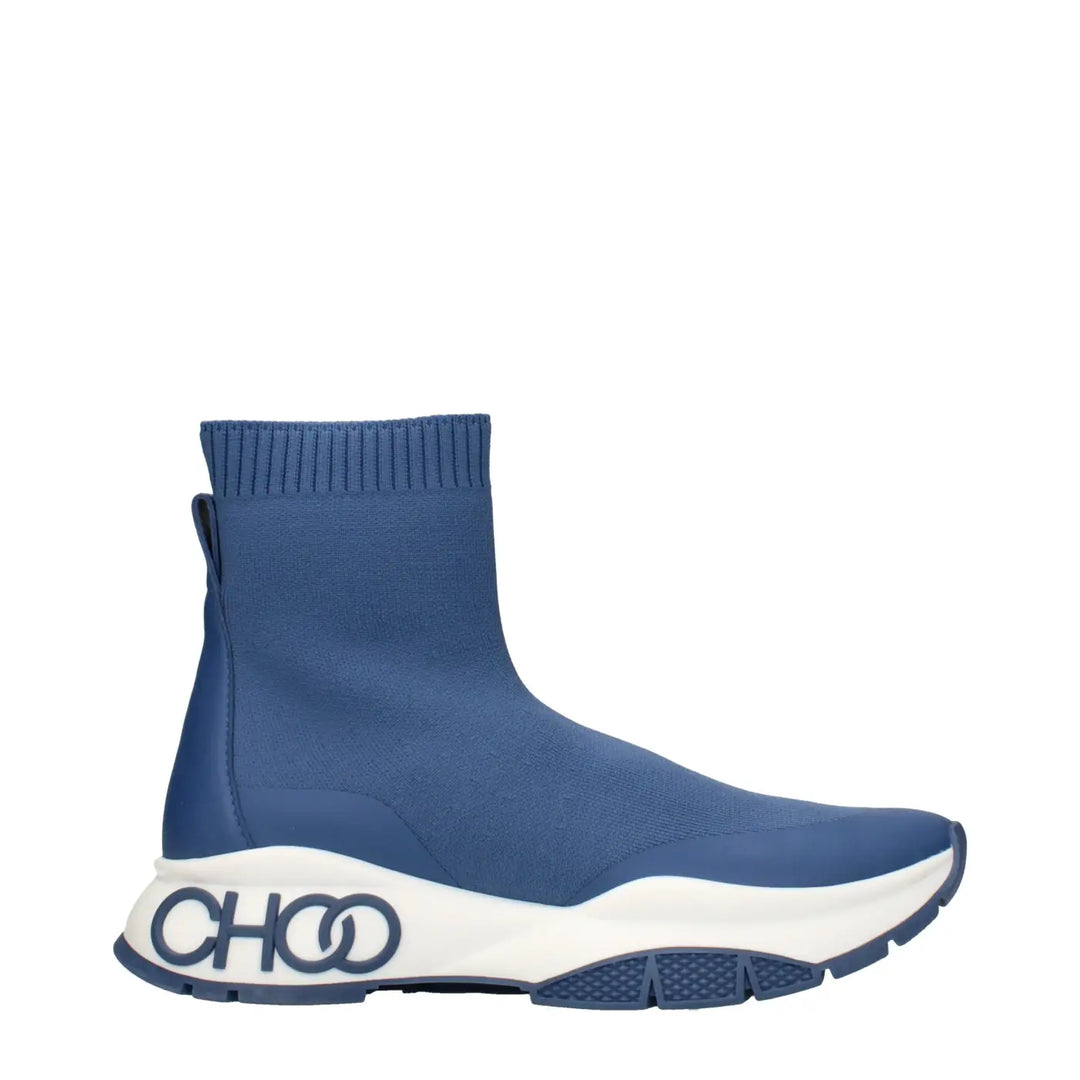 Jimmy Choo Blue Fabric Ankle Boots