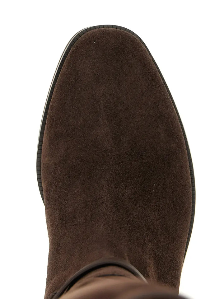 Jimmy Choo Brown Leather Over the Knee