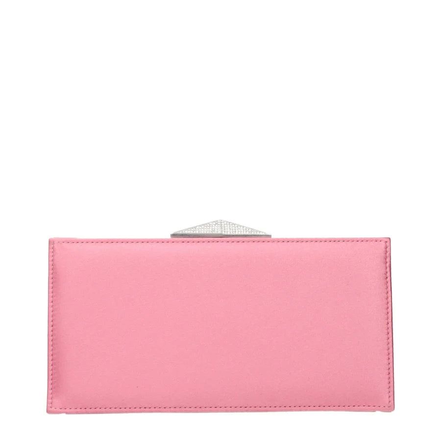 Jimmy Choo Pink Satin Clutch Bag