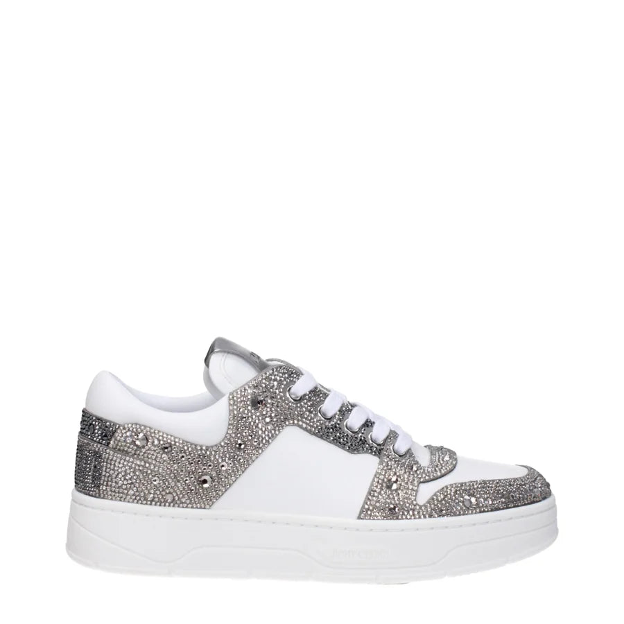 Jimmy Choo White Leather Chunky Sneakers