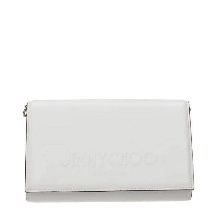 Jimmy Choo White Leather Clutch Bag