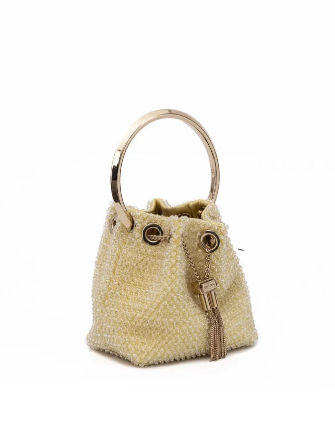 Jimmy Choo Yellow Bon Micro Crystals Bucket