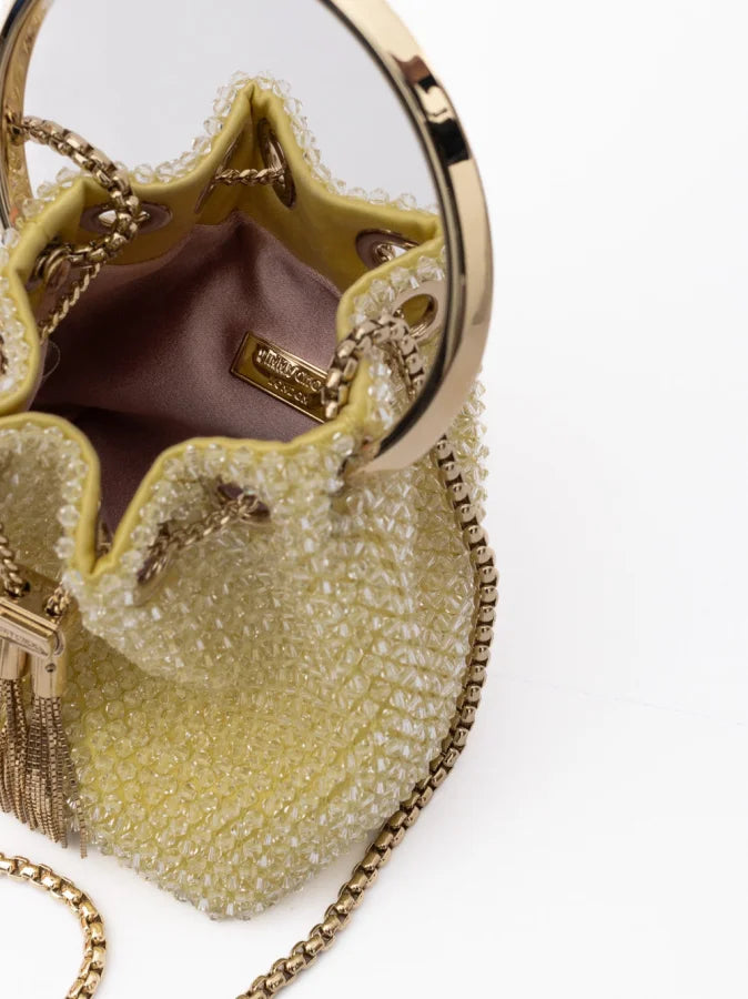 Jimmy Choo Yellow Bon Micro Crystals Bucket