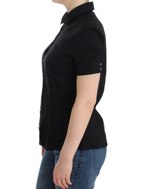 John Galliano Shirts - Black cotton shirt top