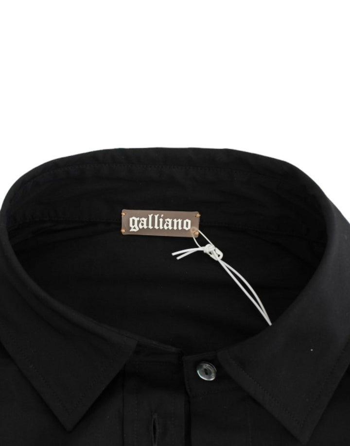 John Galliano Shirts - Black cotton shirt top