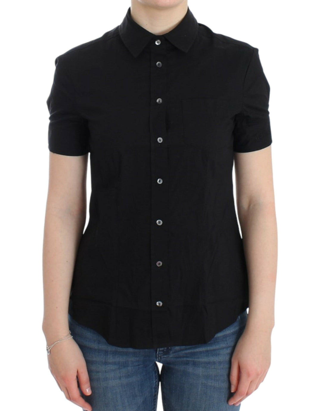 John Galliano Shirts - Black cotton shirt top