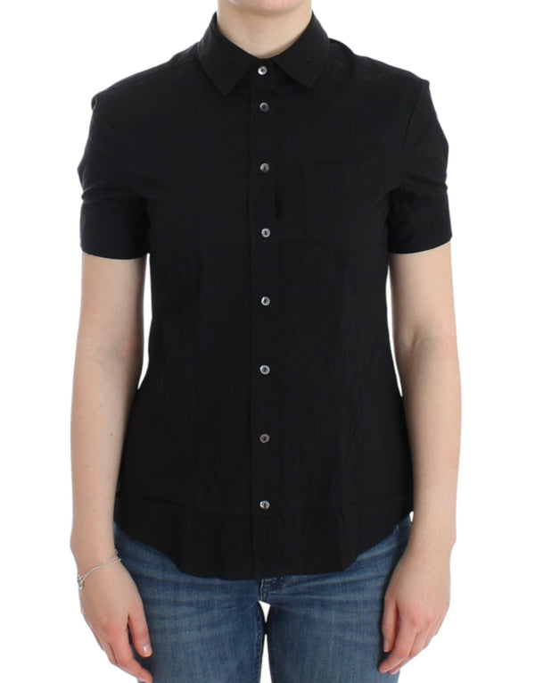 John Galliano Shirts - Black cotton shirt top