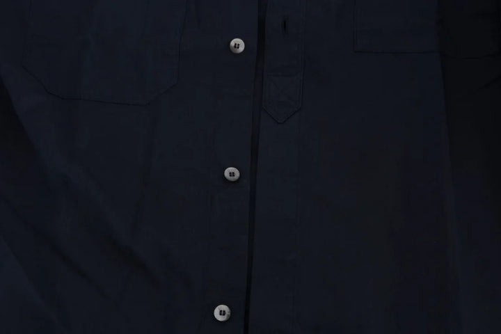 John Galliano Blue Casual Cotton Long Sleeve Shirt