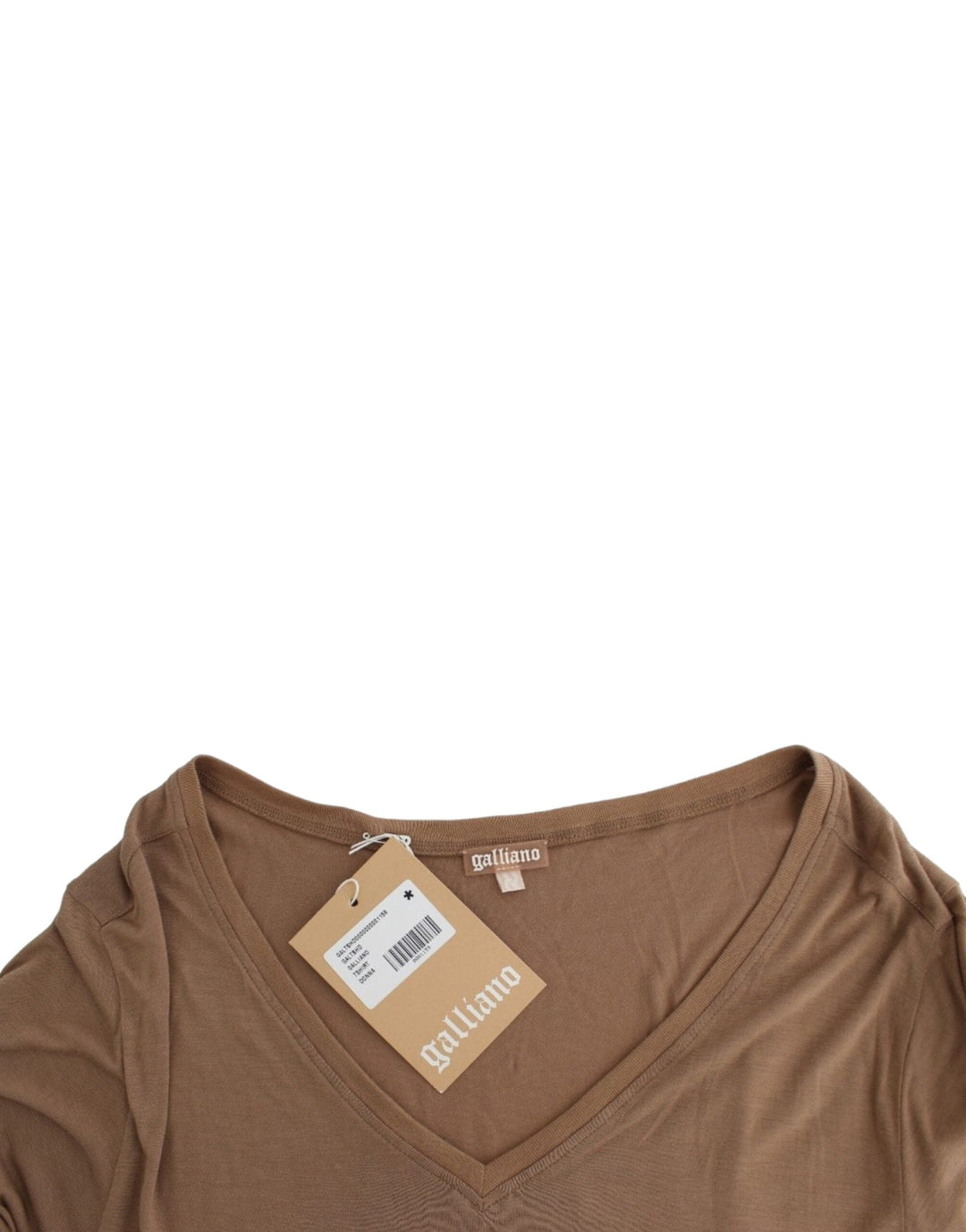 John Galliano - Brown shortsleeved top