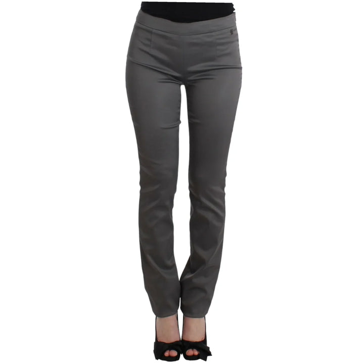 John Galliano Gray slim fit pants
