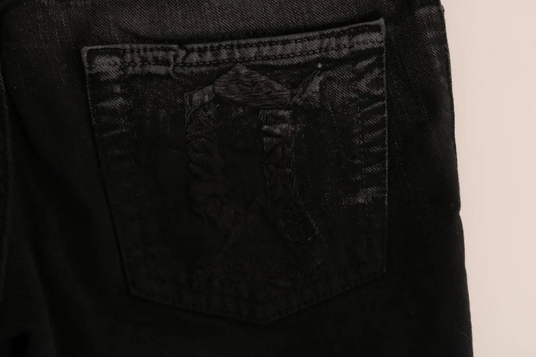 John Galliano Gray Wash Cotton Stretch Regular Fit Jeans