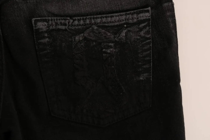 John Galliano Gray Wash Cotton Stretch Regular Fit Jeans