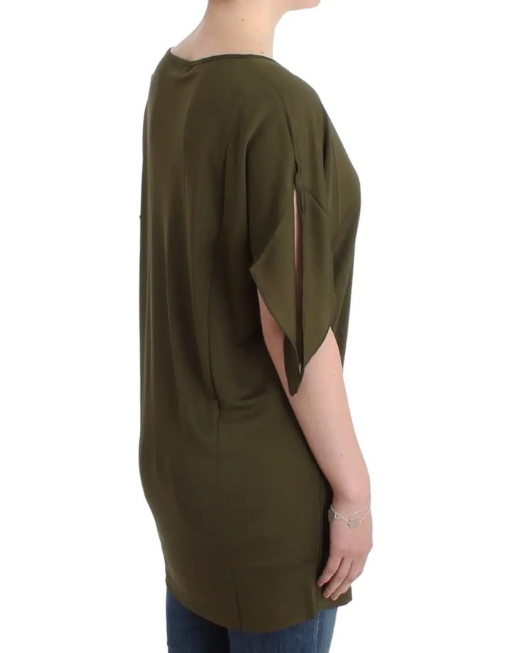 John Galliano Green shortsleeved blouse top