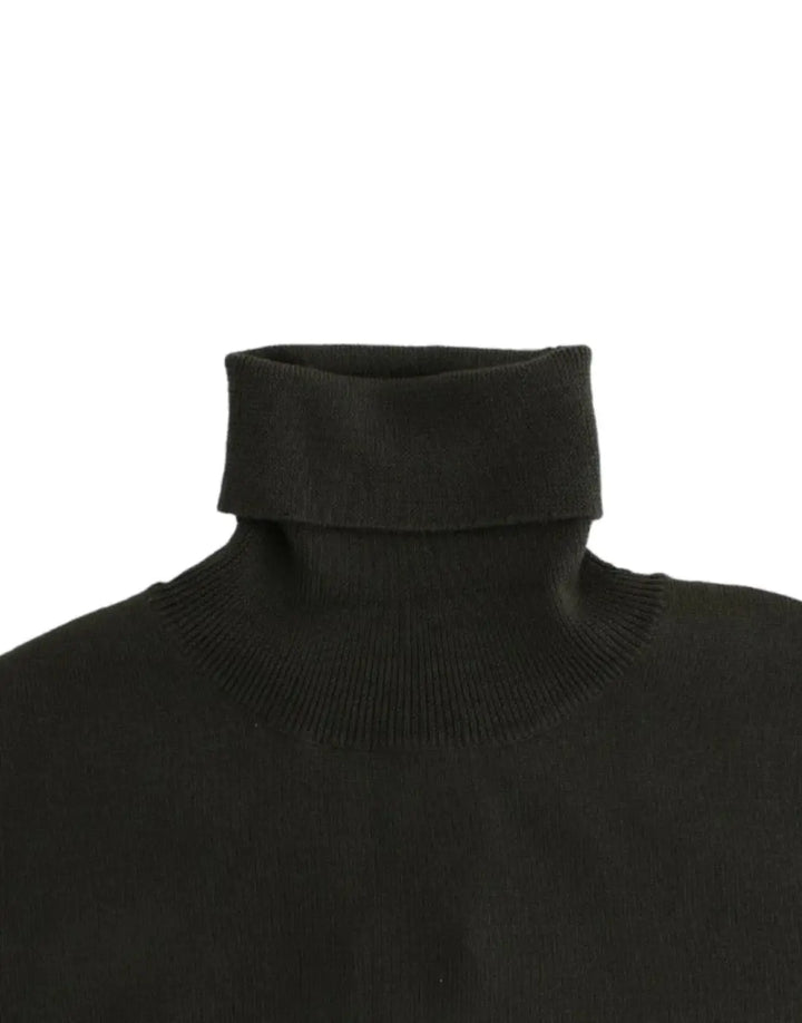 John Galliano Green wool turtleneck sweater